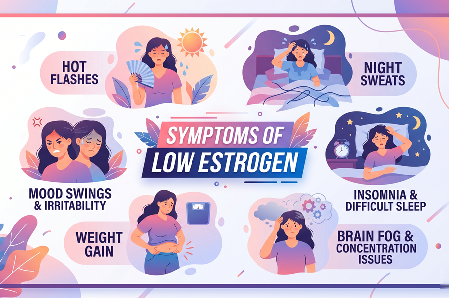 symptoms of low estrogen